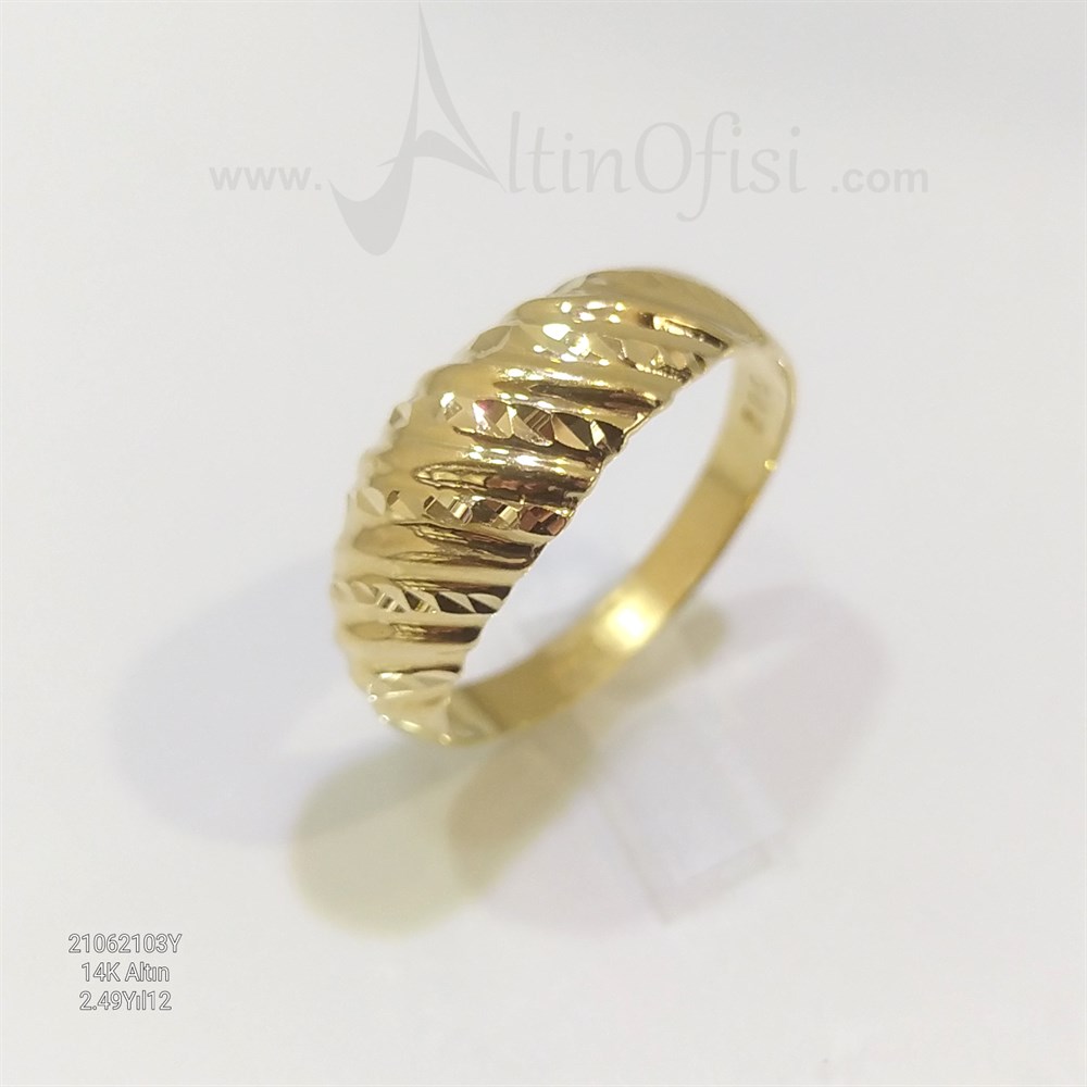 Taşsız Kalemli Yüzük 14 Ayar Altın