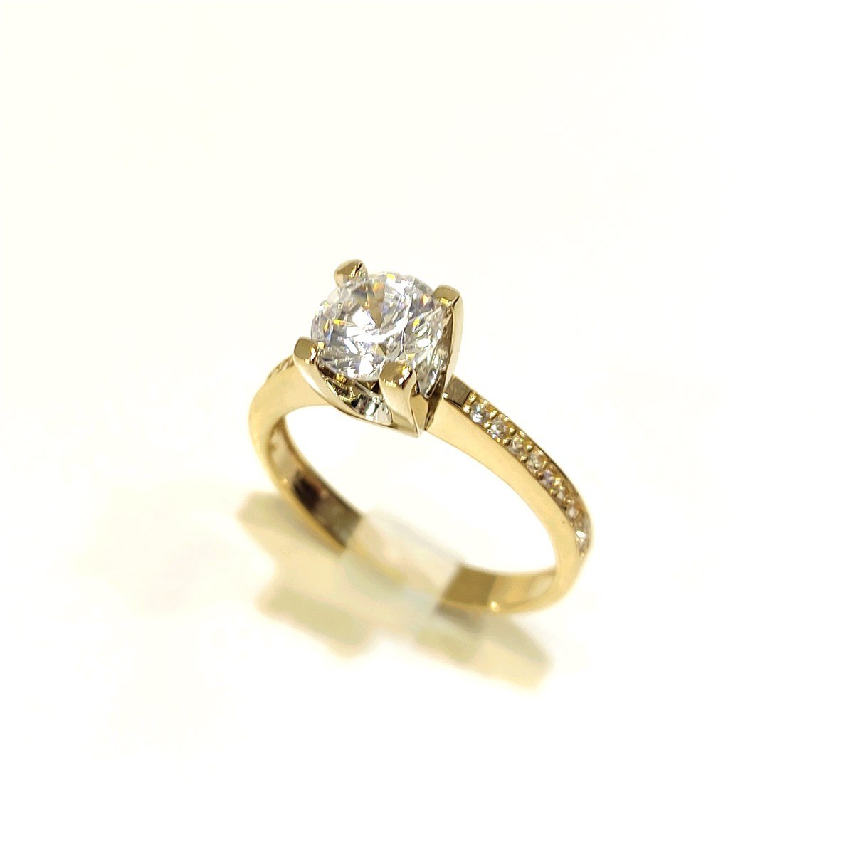 Tek Taş Yüzük 14 Ayar Altın