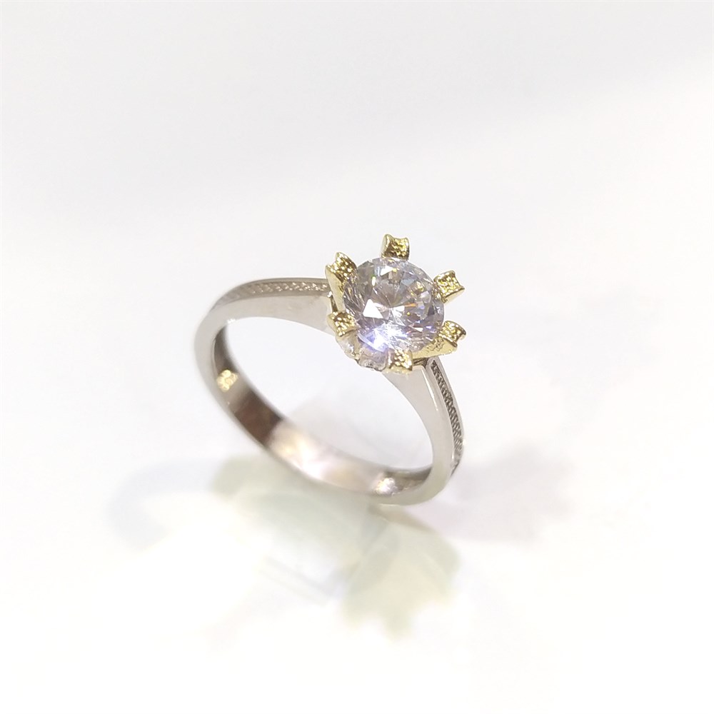 Tek TAş Yüzük 14 Ayar Altın