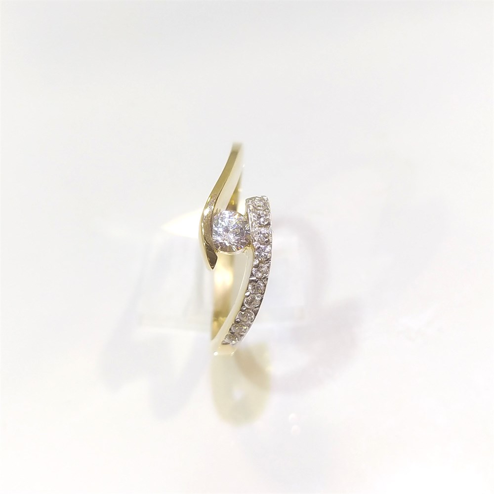 Tek TAş Yüzük 14 Ayar Altın