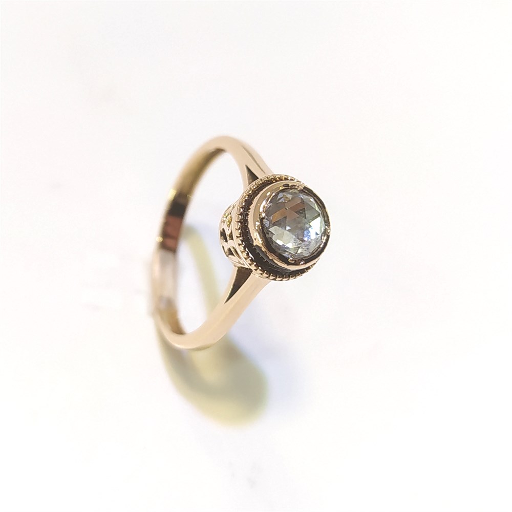 Tek TAş Yüzük 14 Ayar Altın