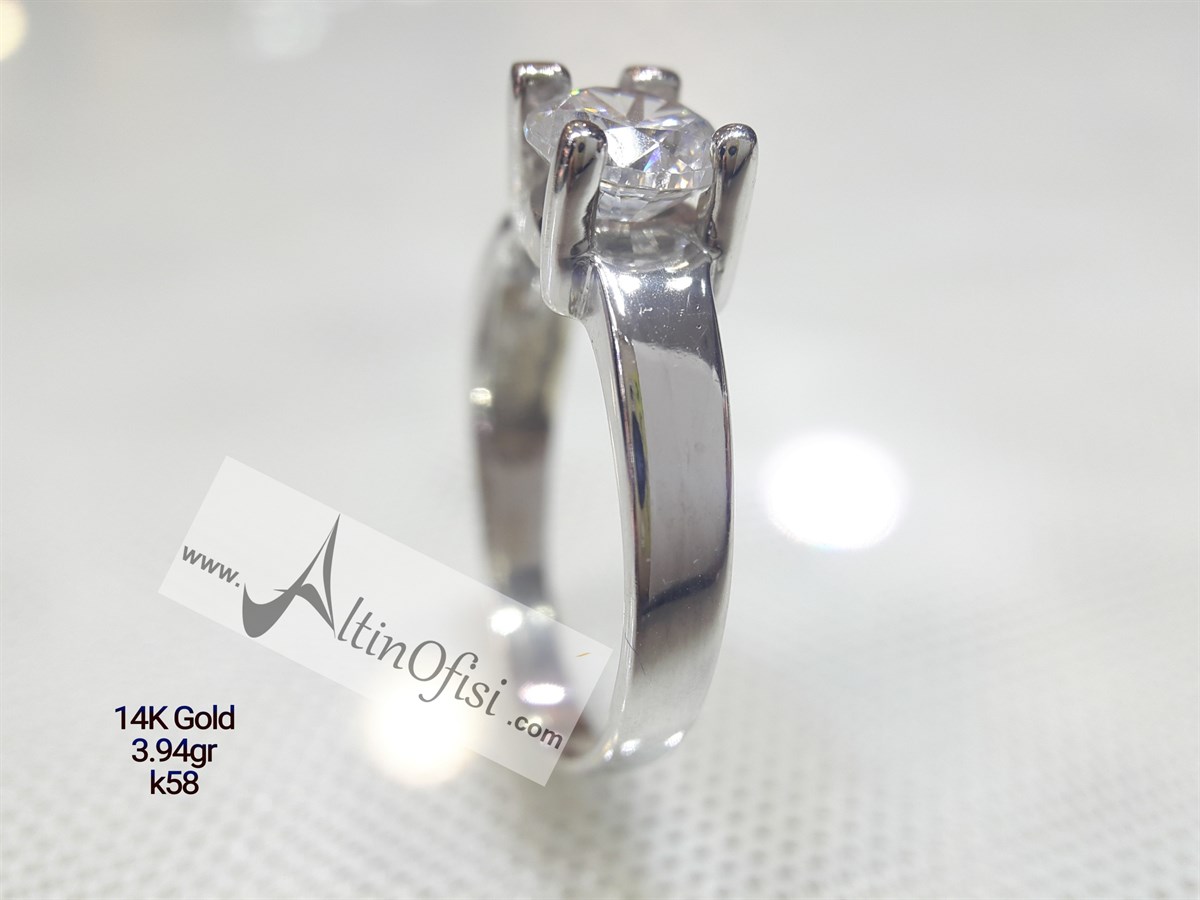 Tektaş Yüzük 14 Ayar Altın