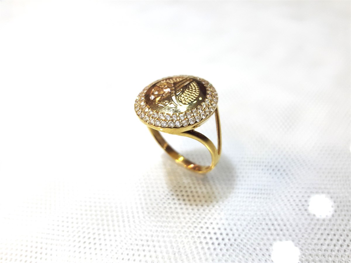 Tuğralı  Yüzük 14 Ayar Altın