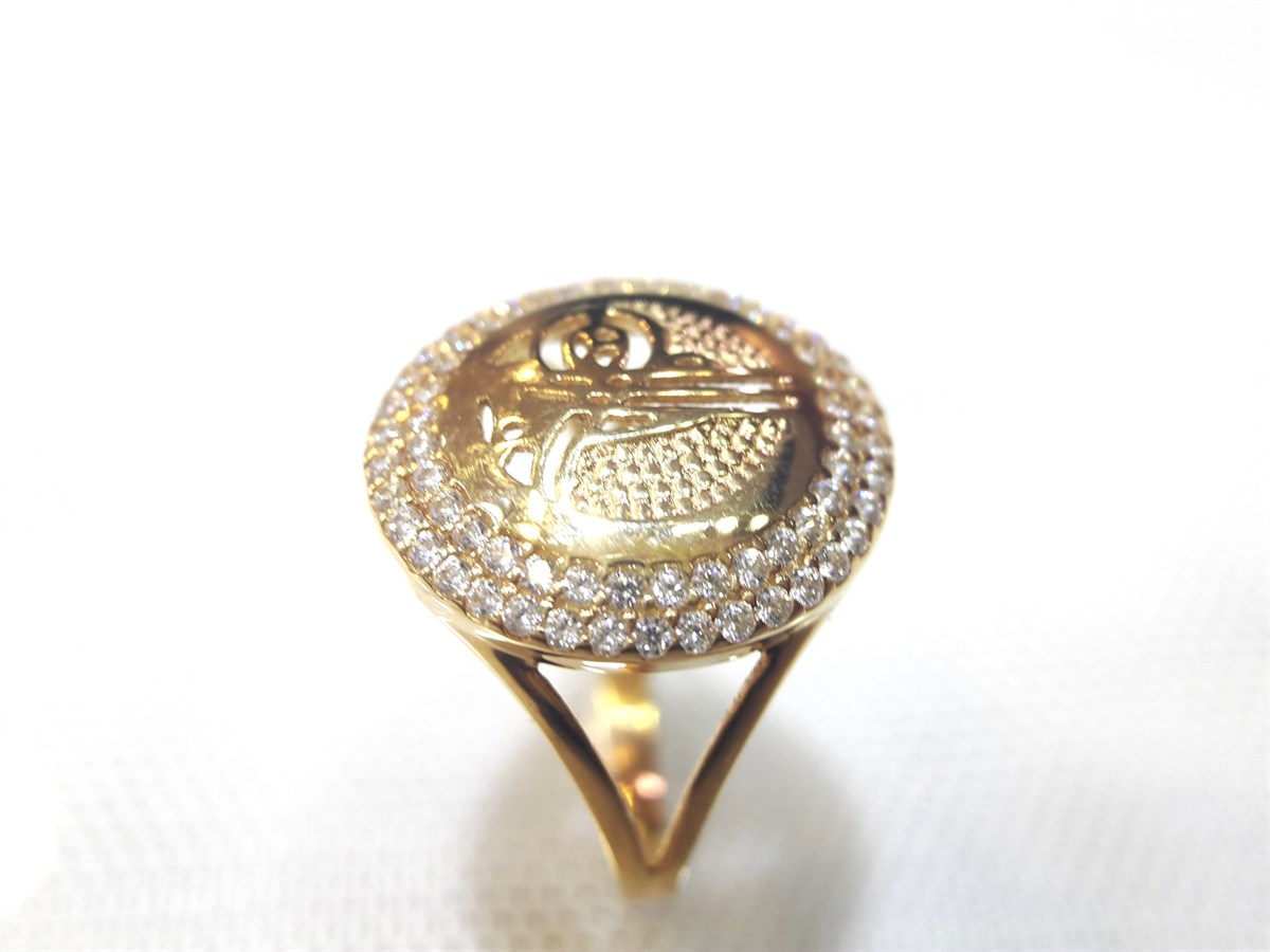 Tuğralı  Yüzük 14 Ayar Altın