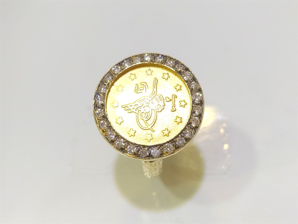 Tuğralı Otantik Yüzük 14 Ayar Altın