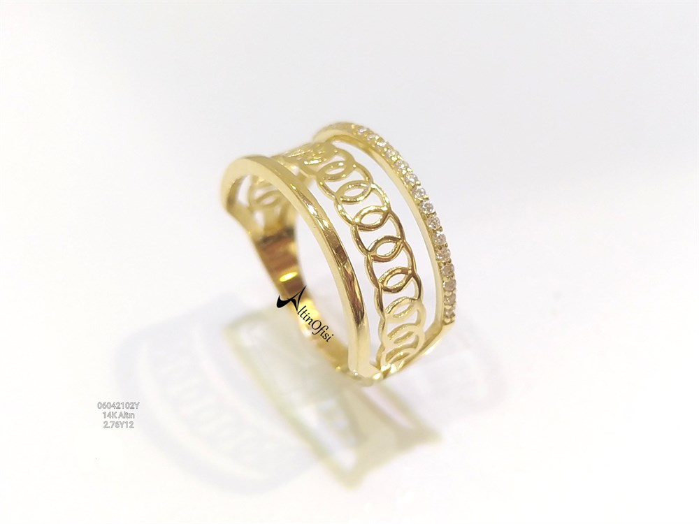 Üçlü Olimpiyat Yüzük 14 Ayar Altın