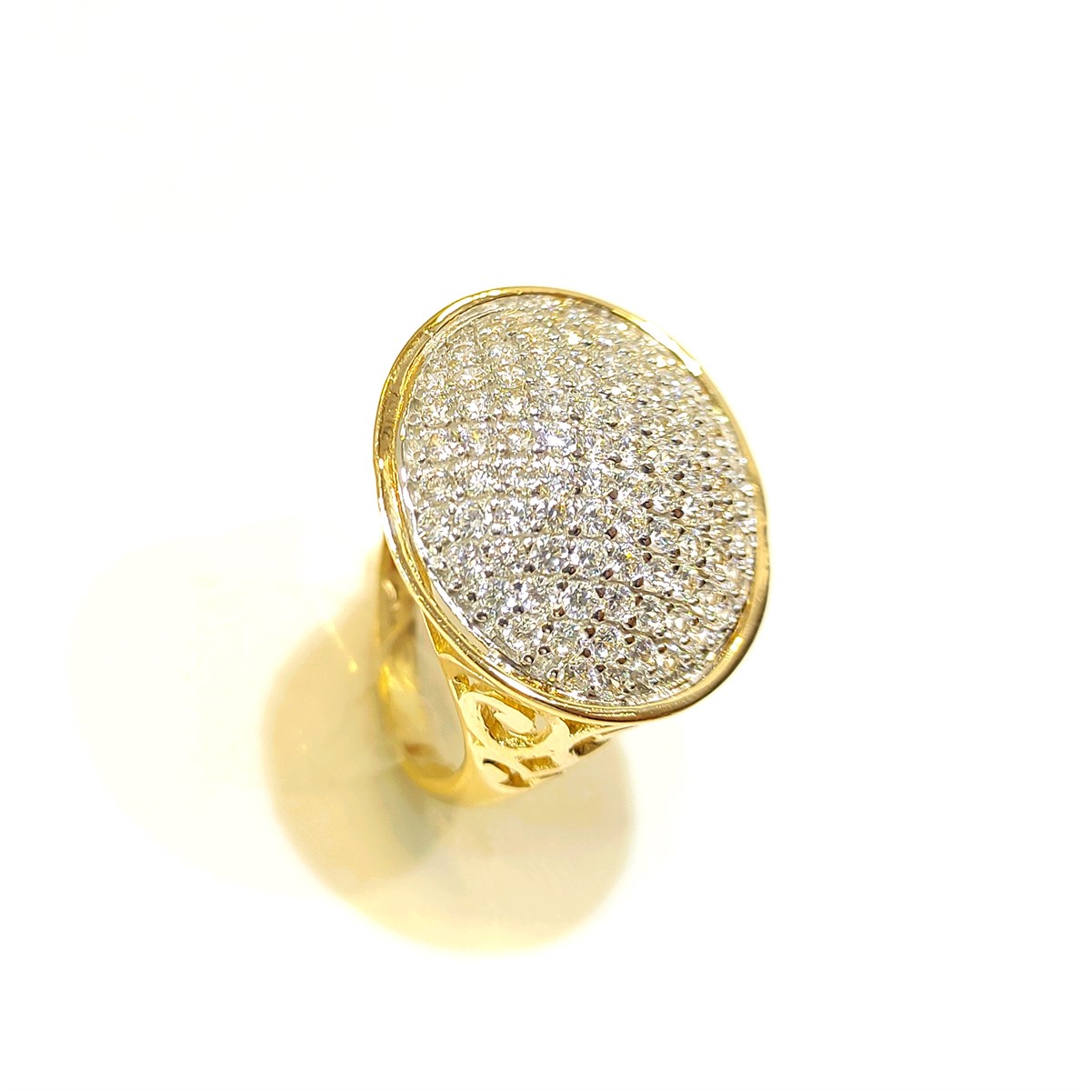 Yarım Top Karpuz Yüzük 14 Ayar Altın