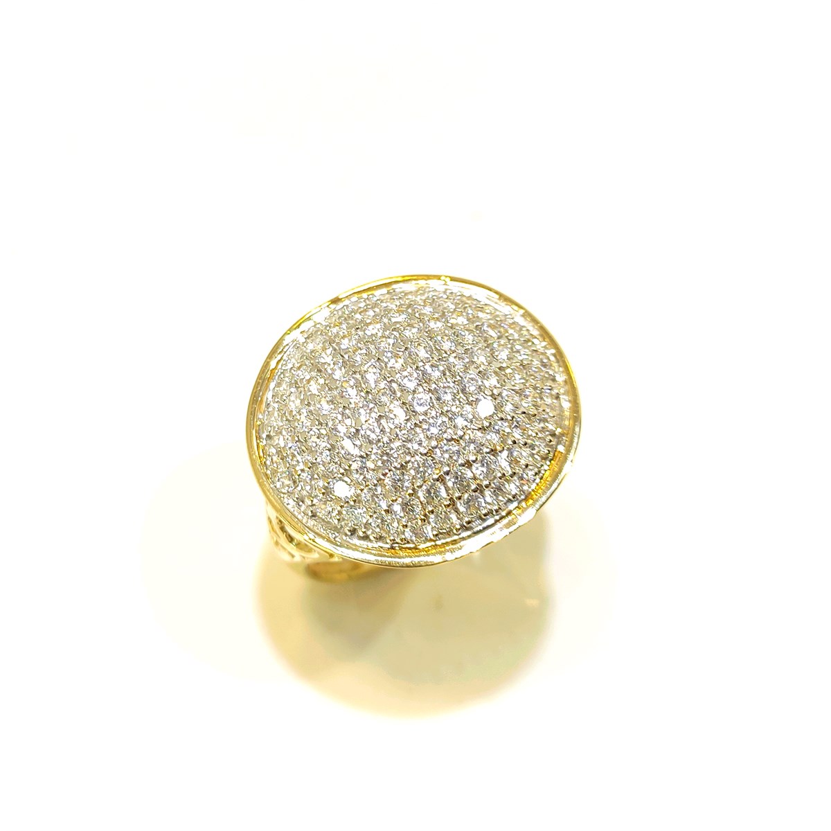 Yarım Top Karpuz Yüzük 14 Ayar Altın