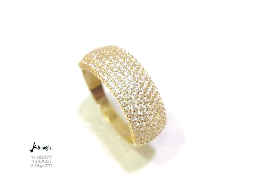 Yedi Sıralı Su Yolu Yüzük 14 Ayar Altın