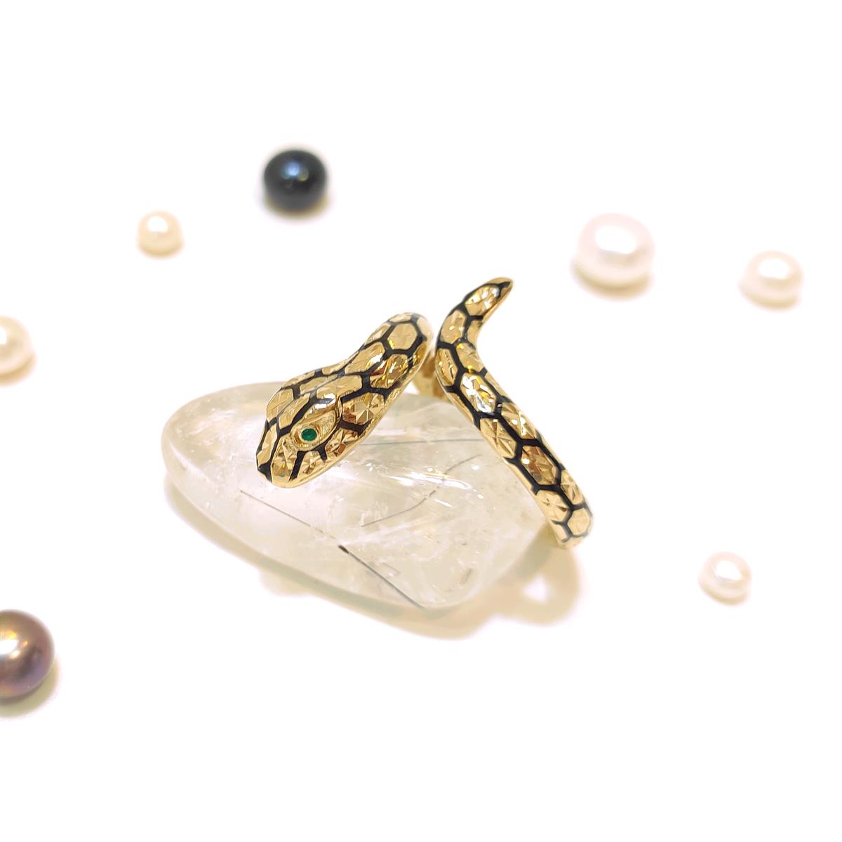 Yılan Yüzük 14 Ayar Altın HD VİDEOLU