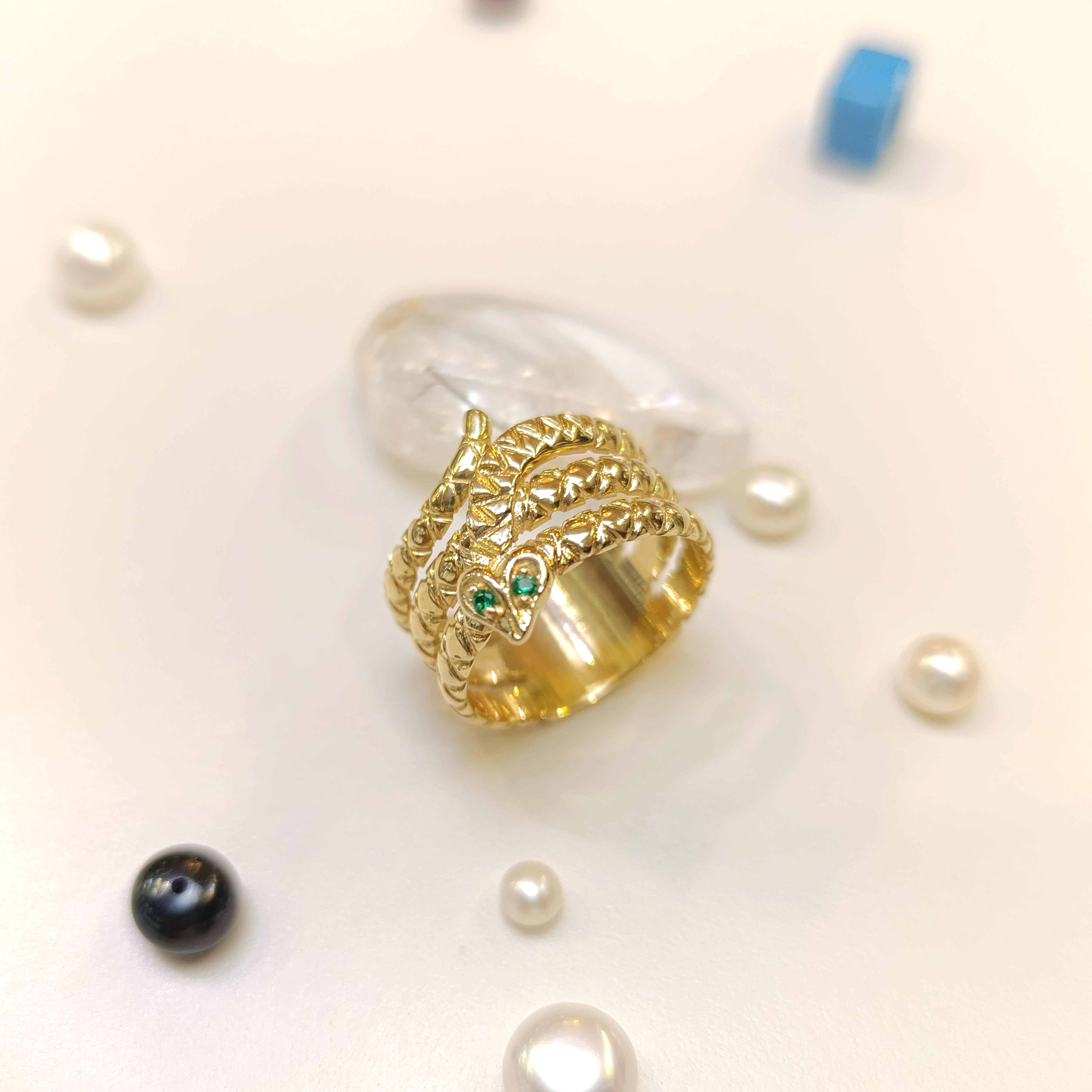 Yılan Yüzük 14 Ayar Altın HD VİDEOLU