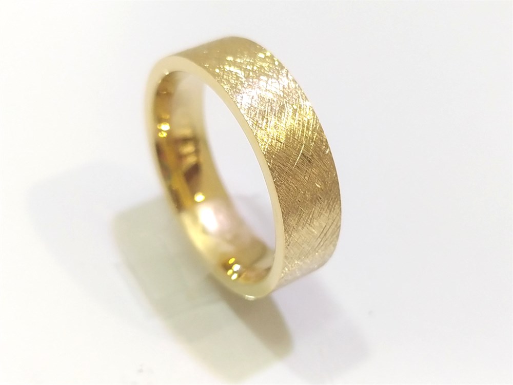 Zımpara Alyans 5,5 mm Genişlik 14 Ayar Altın