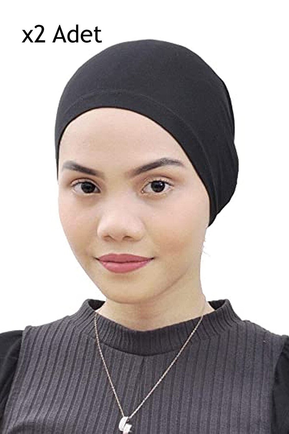  2 Adet Düz Penye Tesettür Bone 