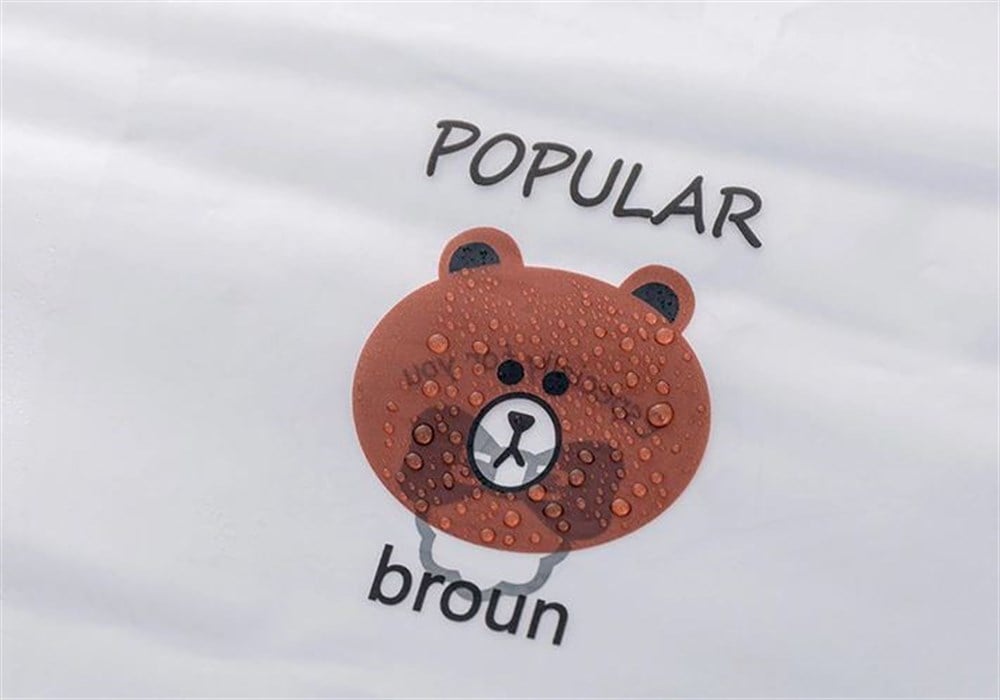 Ayı Desenli Şeffaf Makyaj Çantası Organizer