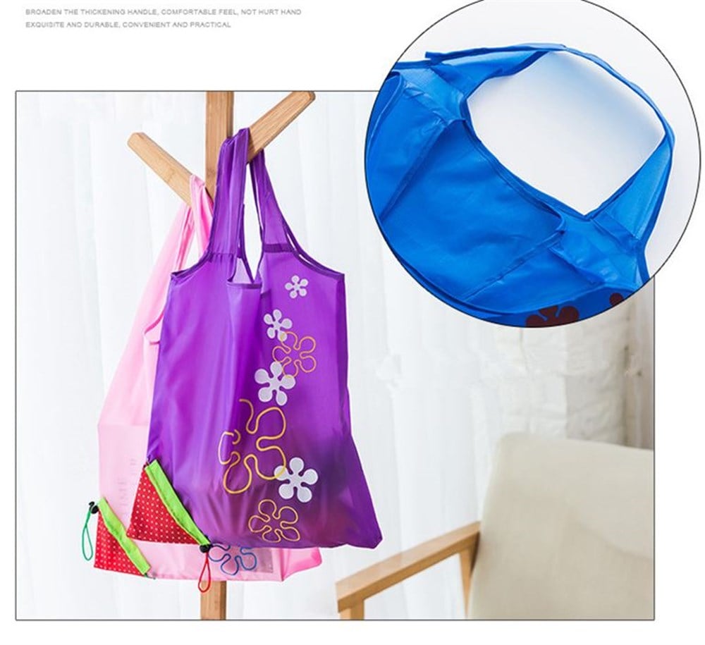 Çilek Model Katlanabilir Alışveriş Pazar Çantası