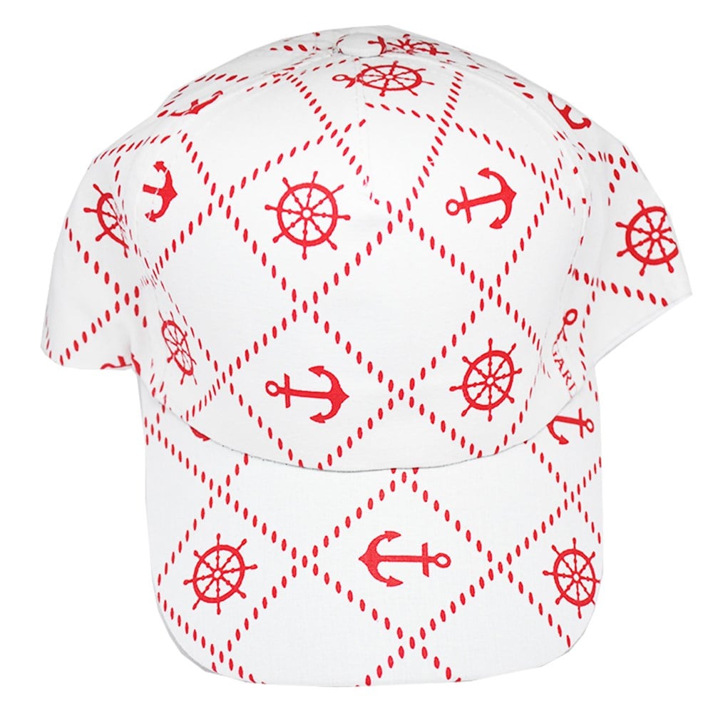 Denizci Çapa ve Dümen Tasarımlı Erkek Yazlık Çocuk Şapkası 2-6 Yaş