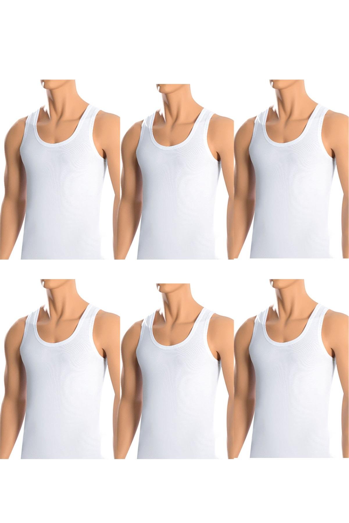 Erkek Pamuklu 6'lı Atlet ve 6'lı Boxer 12 Parça Set