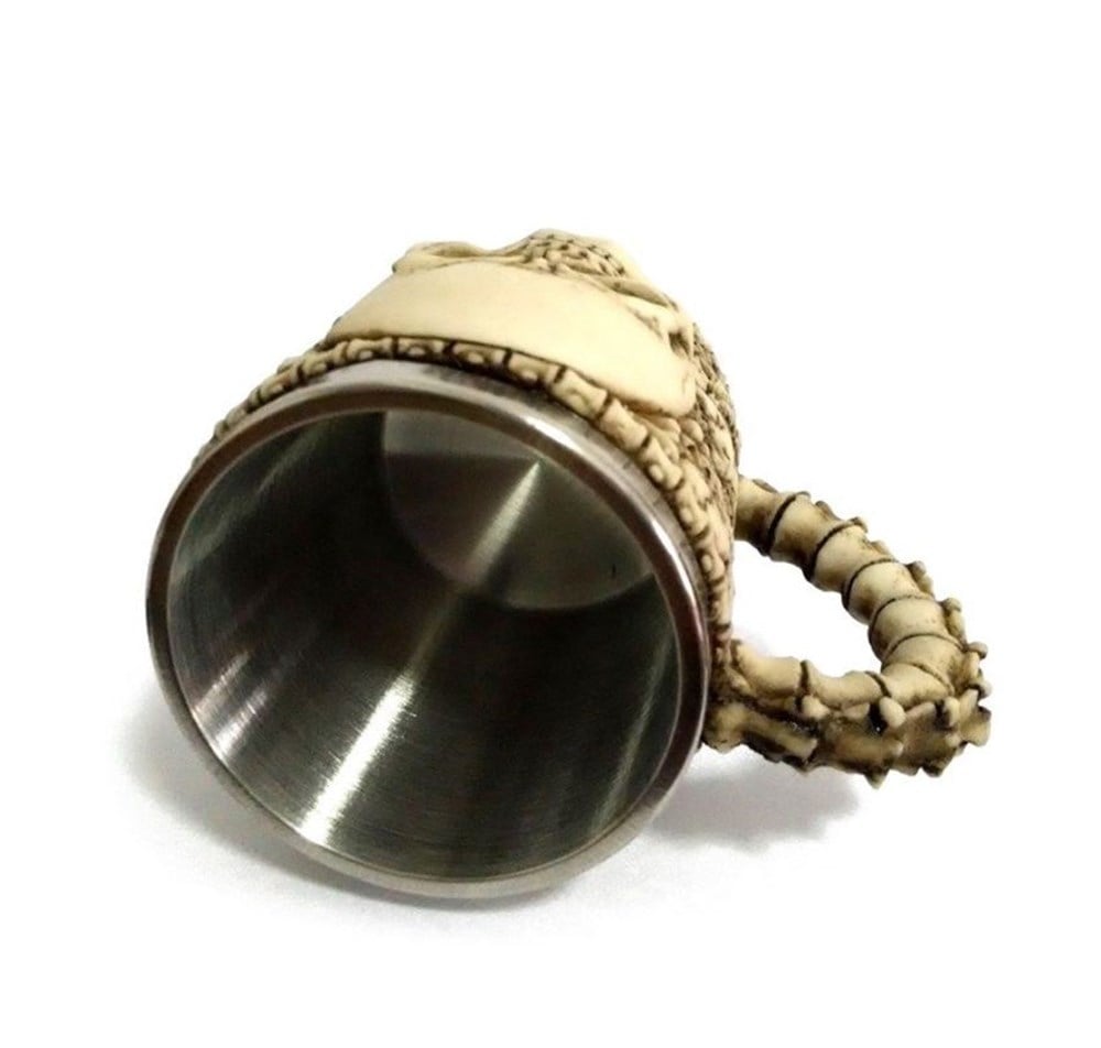 Kurukafa Skull Mug Çelik İskelet Kupa Bardak