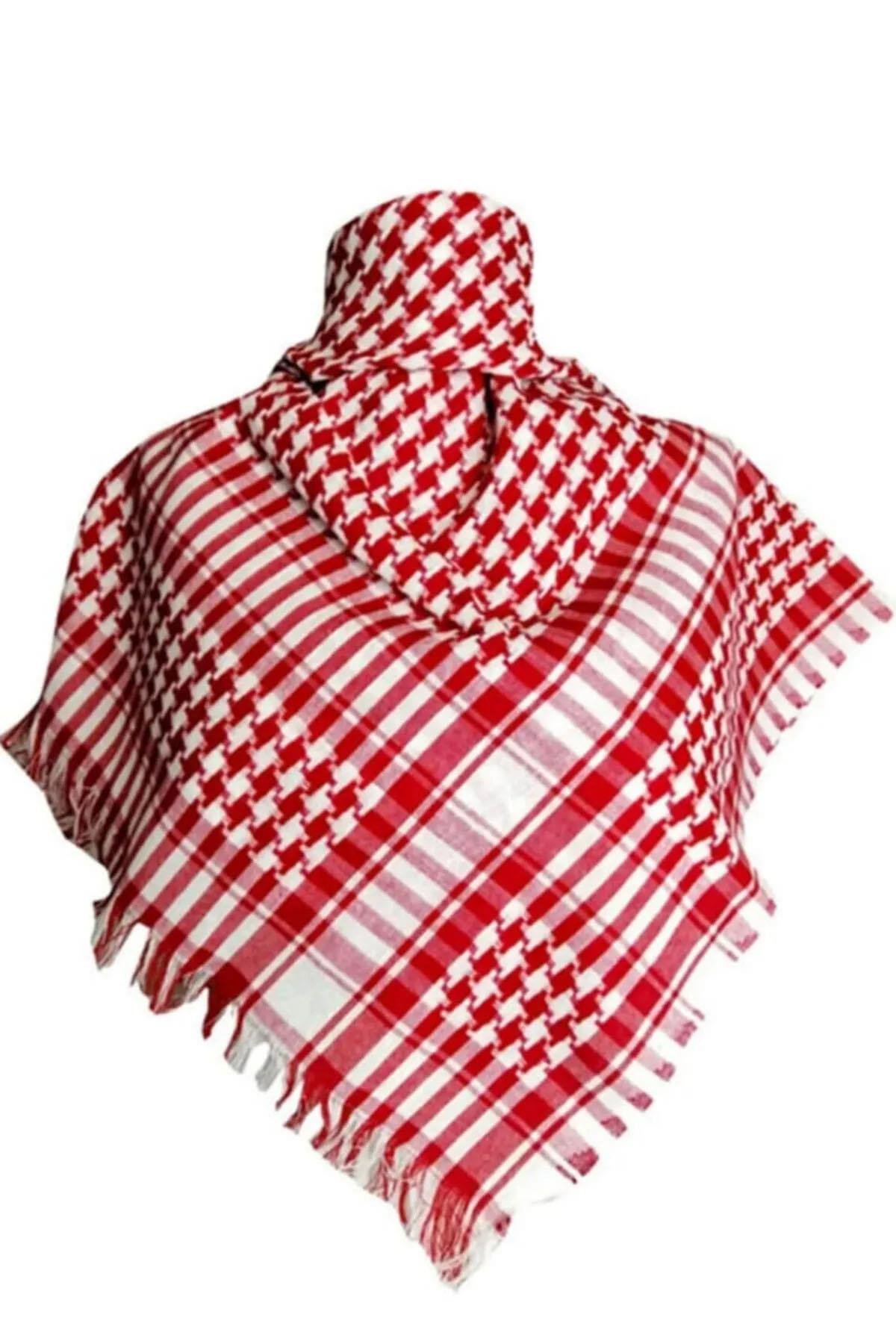 Pamuklu Puşi Otantik Kefiye Şal Büyük Boy