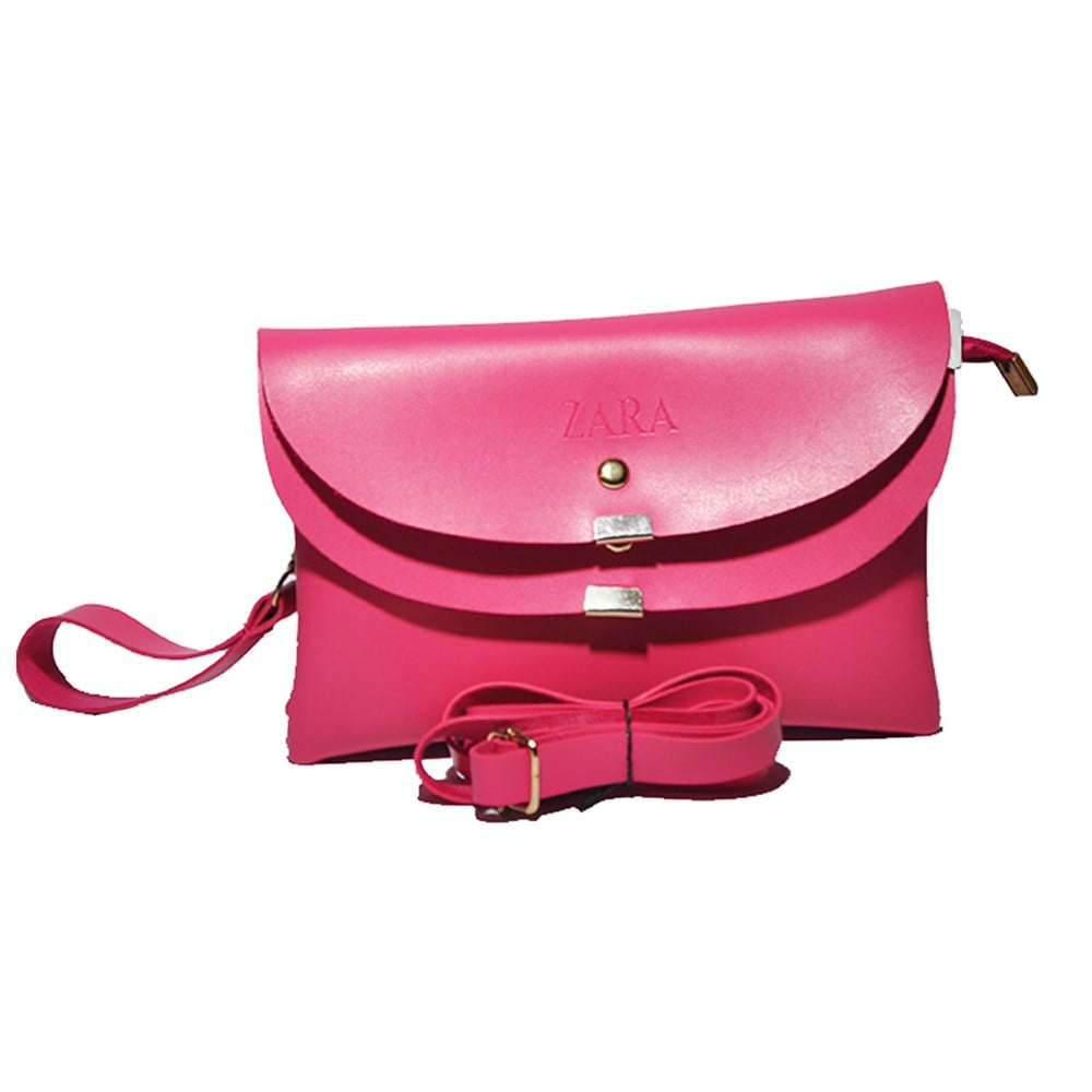 Pembe Çift Bölmeli Omuz ve El Kadın Çantası