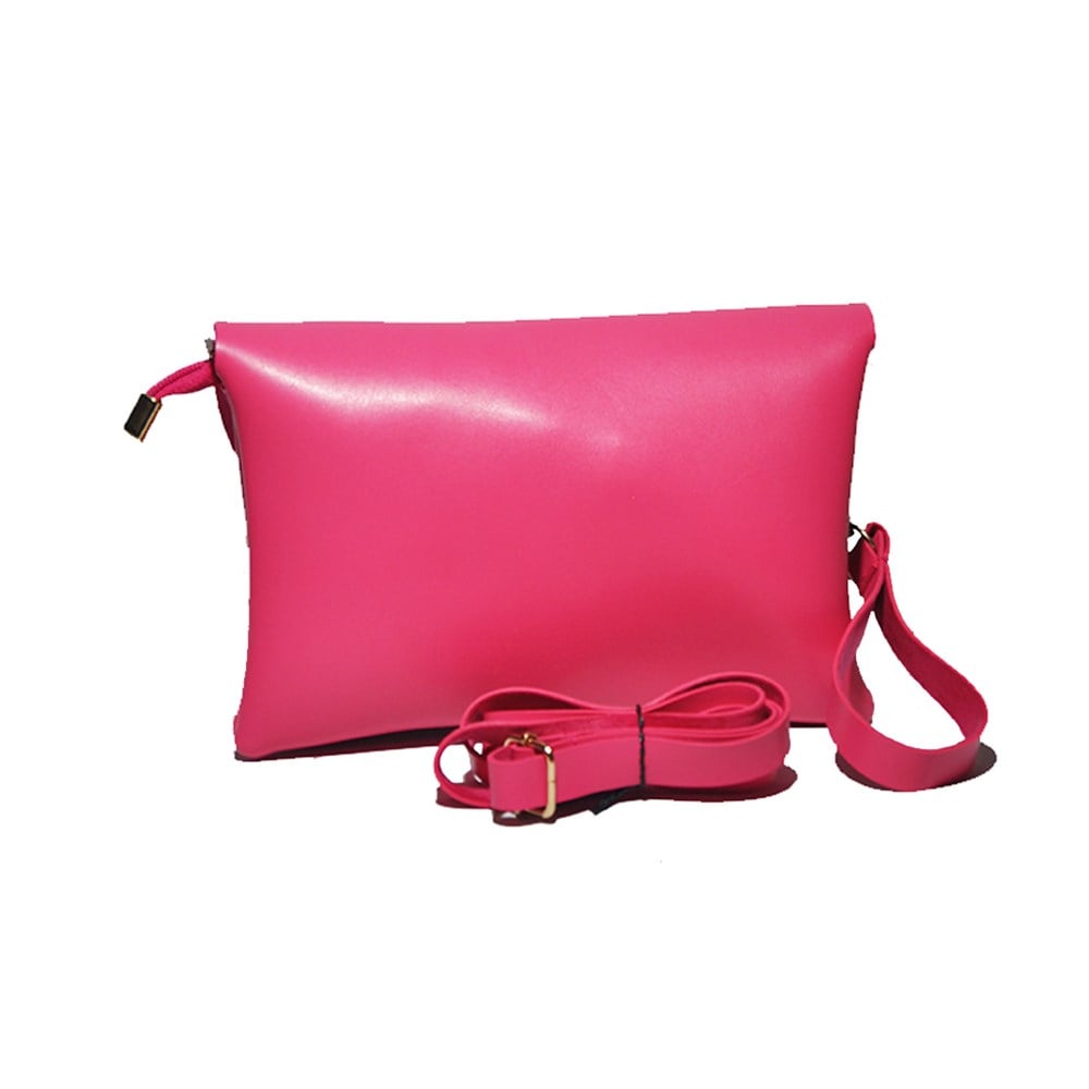 Pembe Çift Bölmeli Omuz ve El Kadın Çantası