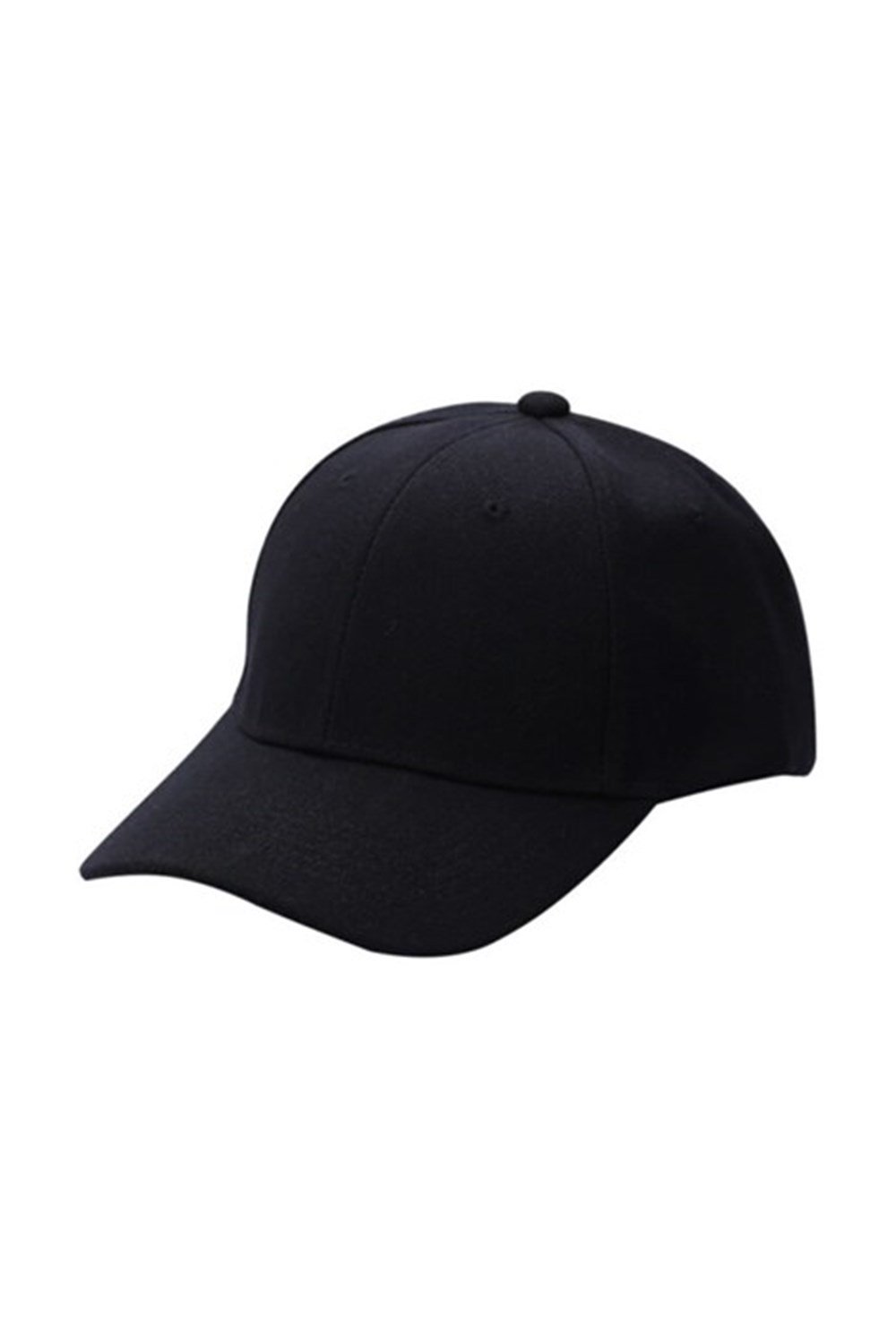 Siyah Spor Şapka Unisex Arkası Cırtlı Ayarlanabilir
