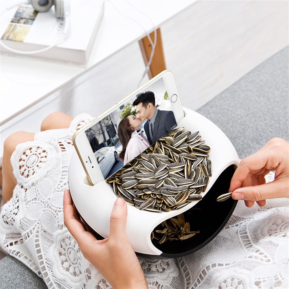 Telefon Standlı Çöp Bölmeli Çerezlik ve Kase