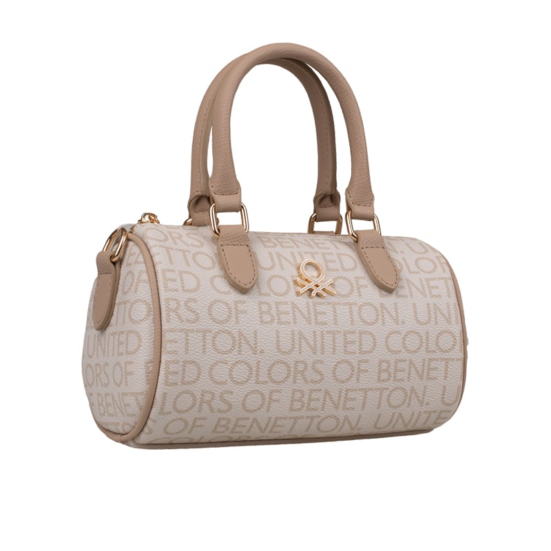 Benetton Bej Monogram Kadın Kol Çantası BNT 1805