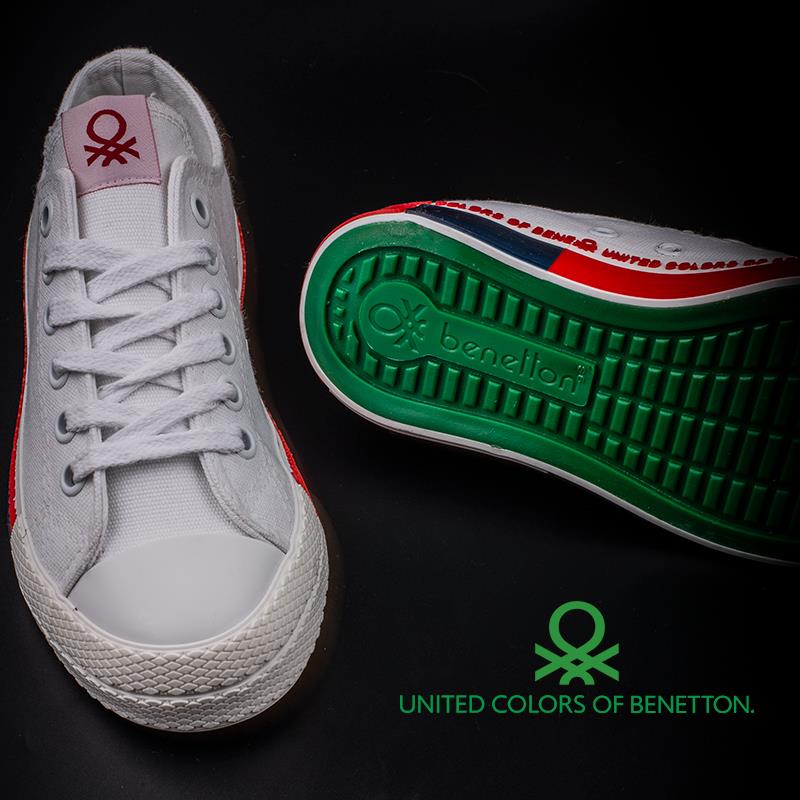BenettonBenetton Beyaz Kadın Keten Spor Ayakkabı BN 70017