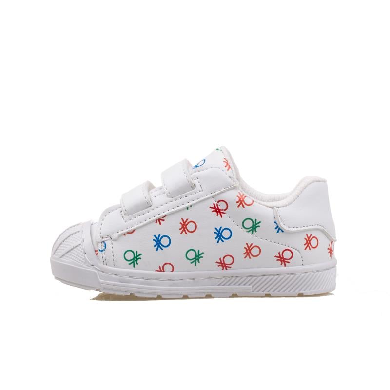 BenettonBenetton Beyaz Unisex Bebe Cırtlı Sneaker BN 30932