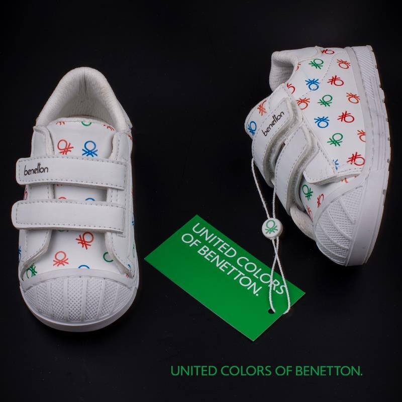 BenettonBenetton Beyaz Unisex Bebe Cırtlı Sneaker BN 30932