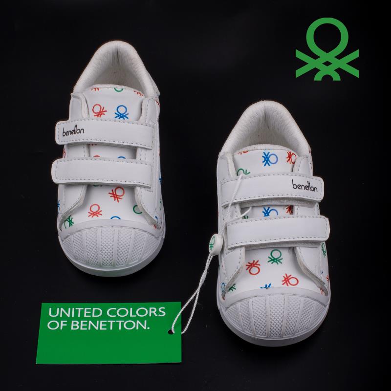 BenettonBenetton Beyaz Unisex Bebe Cırtlı Sneaker BN 30932