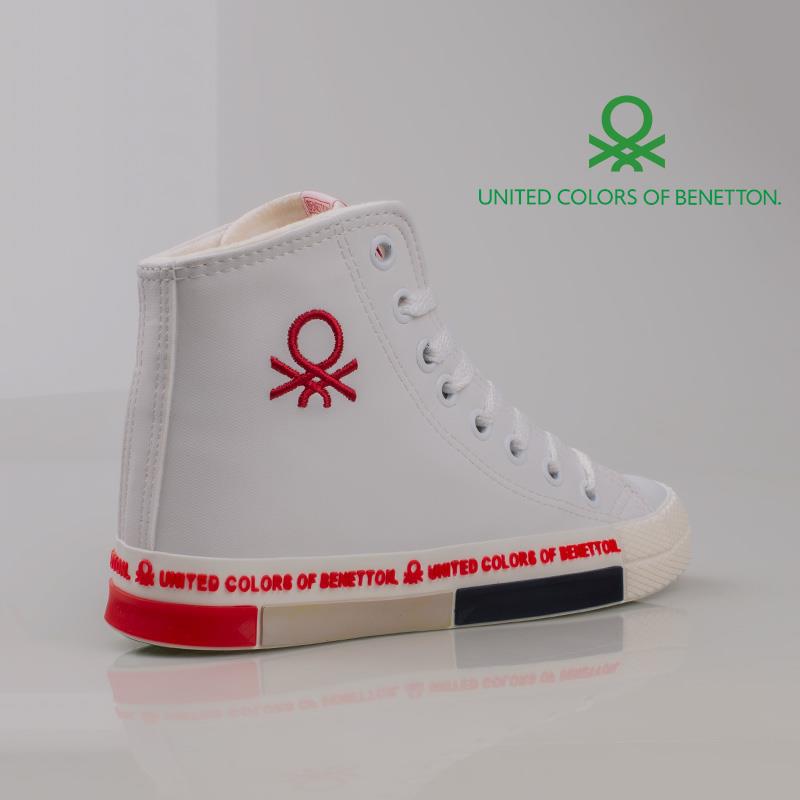 BenettonBenetton Beyaz Unisex Uzun Suni Deri Mevsimlik Spor