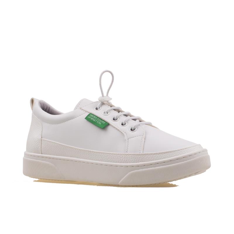 BenettonBenetton Beyaz Yumuşak Deri Kadın Sneaker BN 30366