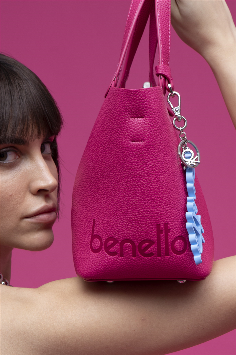 Benetton Fuşya Floter Kadın Yumuşak El Çantası BNT 1506