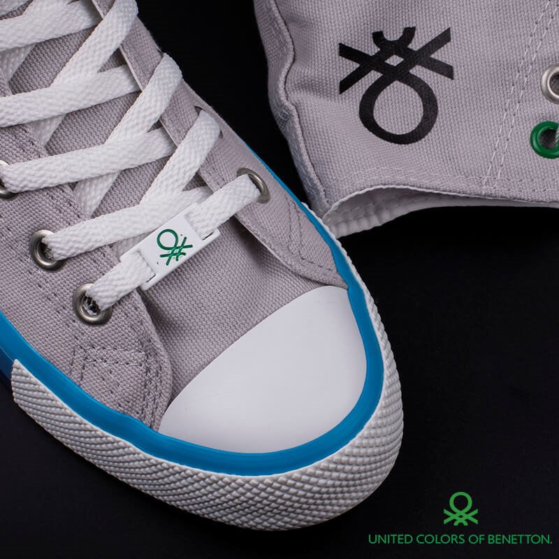 BenettonBenetton Gri Kadın Uzun Spor Ayakkabı BN-30189