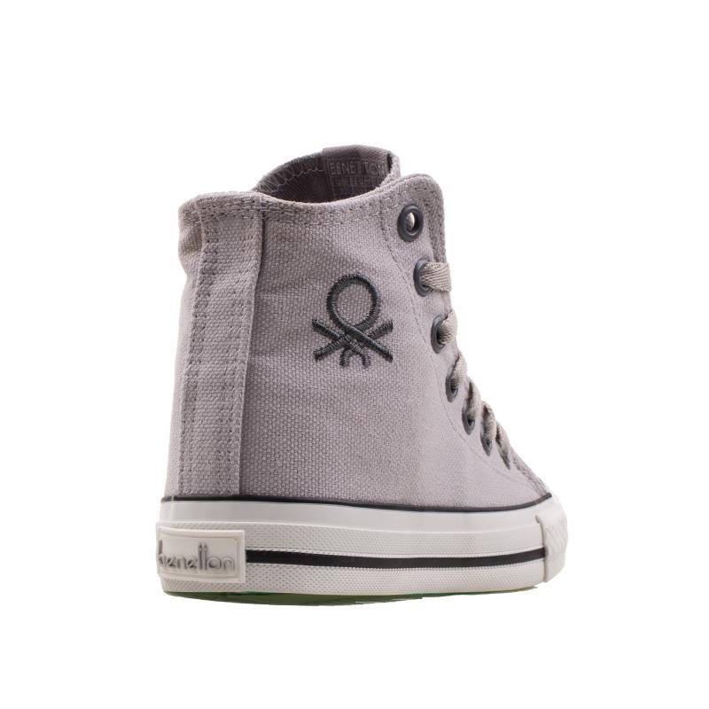 BenettonBenetton Gri Unisex Çocuk Boğazlı Keten Spor BN 30686