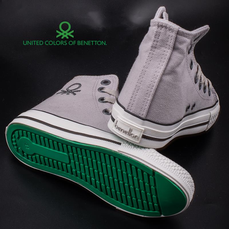 BenettonBenetton Gri Unisex Çocuk Boğazlı Keten Spor BN 30686