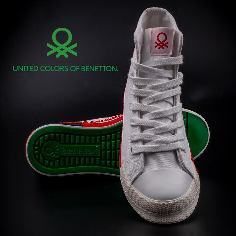 BenettonBenetton Kırmızı Beyaz Uzun Kadın Keten Spor Ayakkabı BN 70021