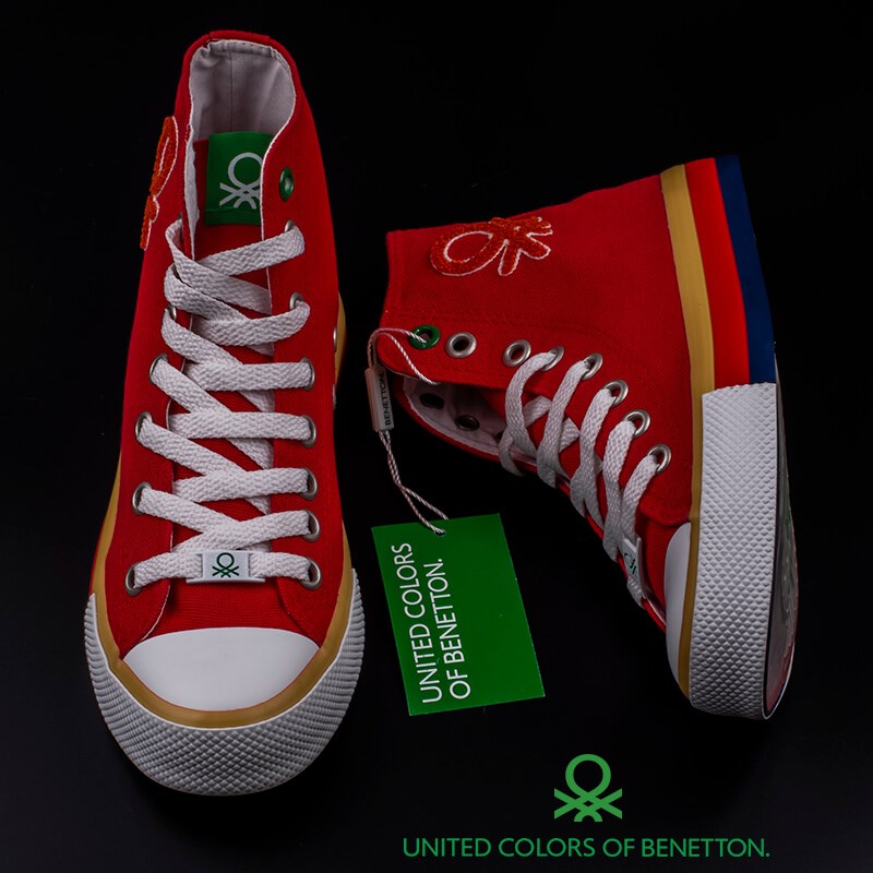 BenettonBenetton Kırmızı Kadın Uzun Spor Ayakkabı BN-30189