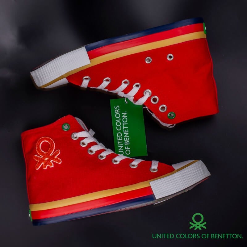 BenettonBenetton Kırmızı Kadın Uzun Spor Ayakkabı BN-30189