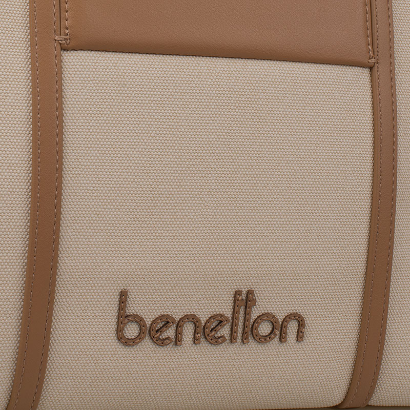 Benetton Krem Print Kadın Çok Yönlü Çanta BNT 1532