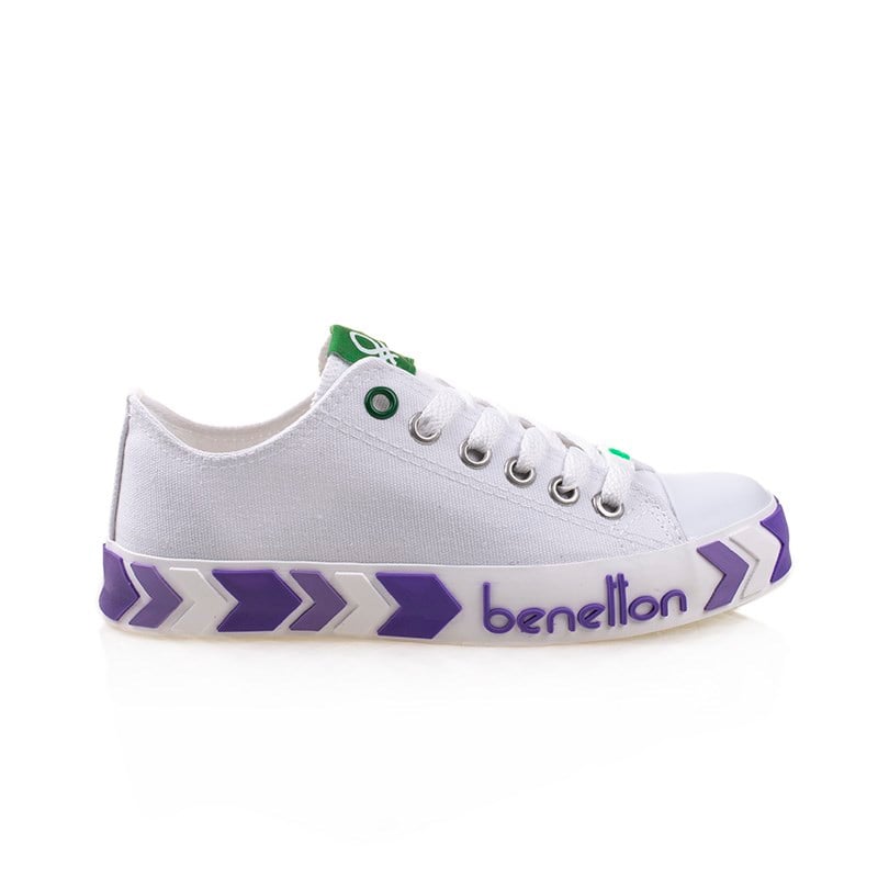 BenettonBenetton Lila Kadın Çizgili Spor Ayakkabı BN-30620