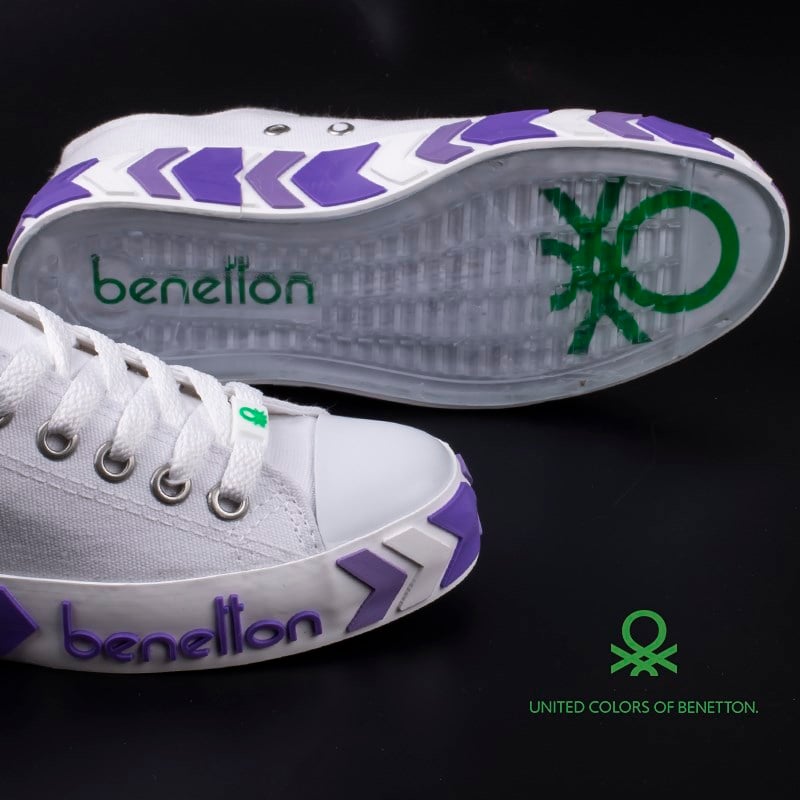 BenettonBenetton Lila Kadın Çizgili Spor Ayakkabı BN-30620