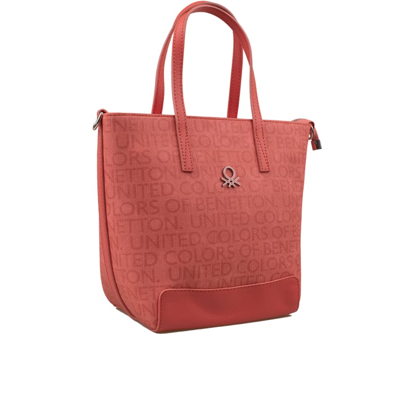 Benetton Mercan Monogram Eskitme Kadın El Çantası BNT 1331