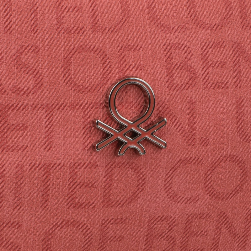 Benetton Nar Çiçeği Kadın Monogram Eskitme Mini Çapraz Çanta BNT 1537