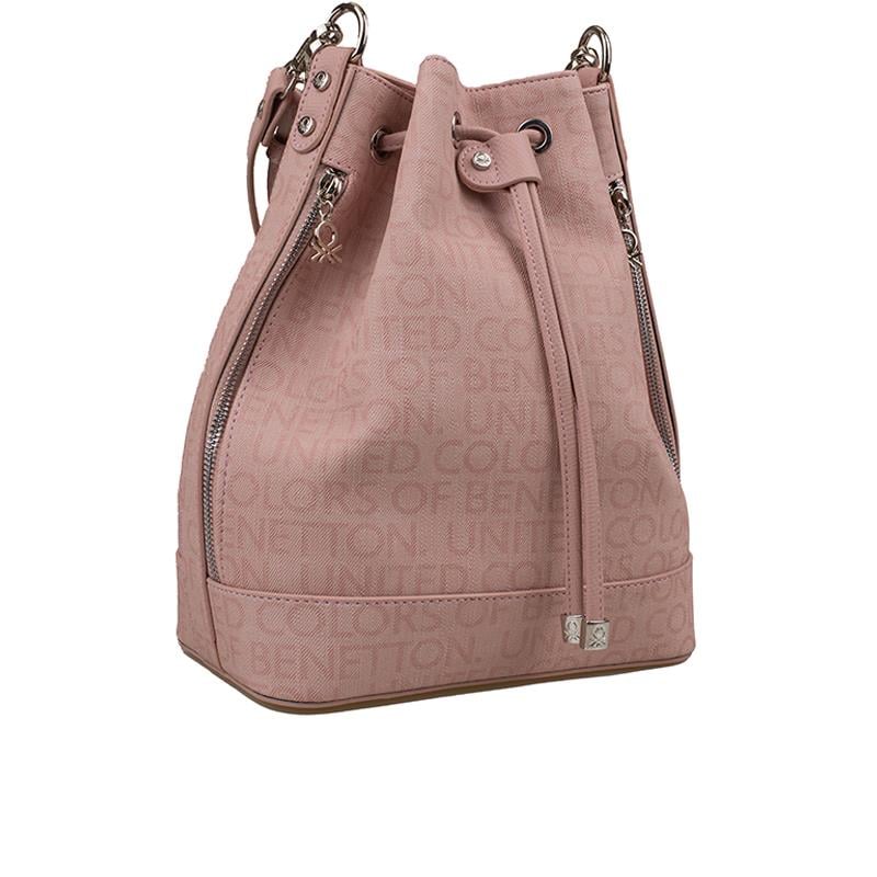 Benetton Pudra Monogram Eskitme Kadın Kol Çantası BNT 1313