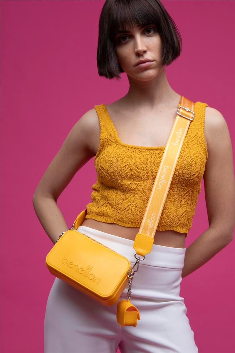 Benetton Sarı Melissa Kadın Çapraz Çanta BNT 1448