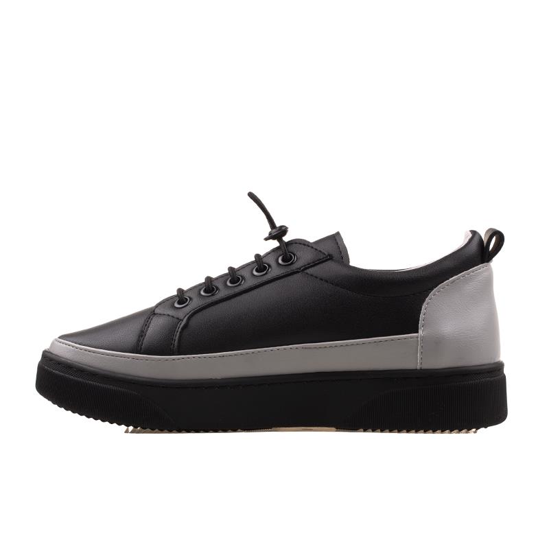 BenettonBenetton Siyah-Füme Yumuşak Deri Kadın Sneaker BN 30366