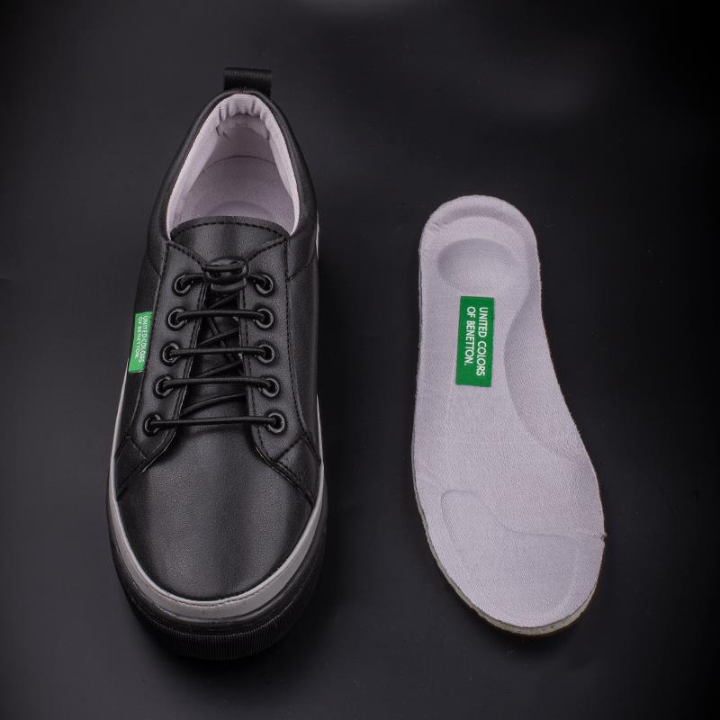 BenettonBenetton Siyah-Füme Yumuşak Deri Kadın Sneaker BN 30366